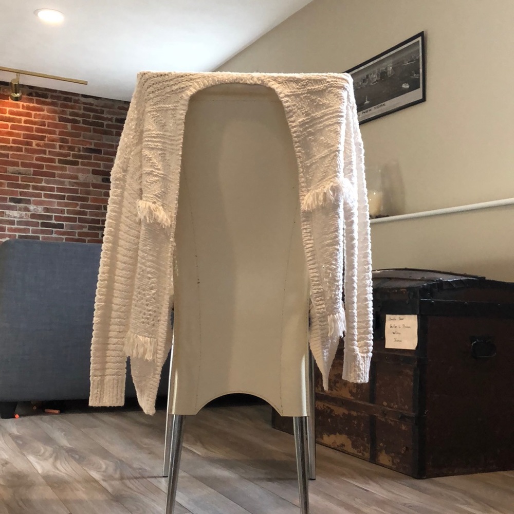 Abercrombie Kids White Knit Jacket/Cardigan 15-16